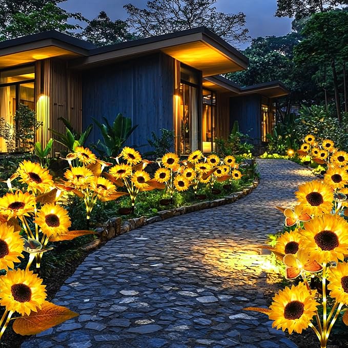 🔥3,155 sold in last 24 hours🔥🌞Solar LED Sunflower Garden Lights-29.6inch/75cm