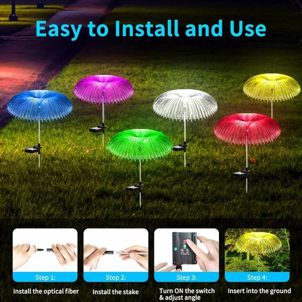🔥3,155 sold in last 24 hours🔥🎄Solar Garden Changing Jellyfish Lights