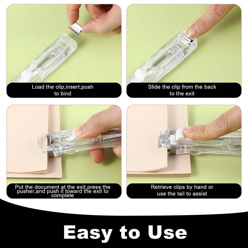 🔥3,155 sold in last 24 hours🔥Portable Binder Clip Stapler - Includes 58 reusable clips