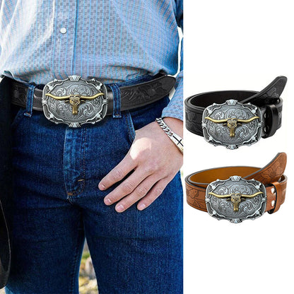 🔥LAST DAY 49% OFF - Adjustable Ratchet Western Belt (With Western Buckle)